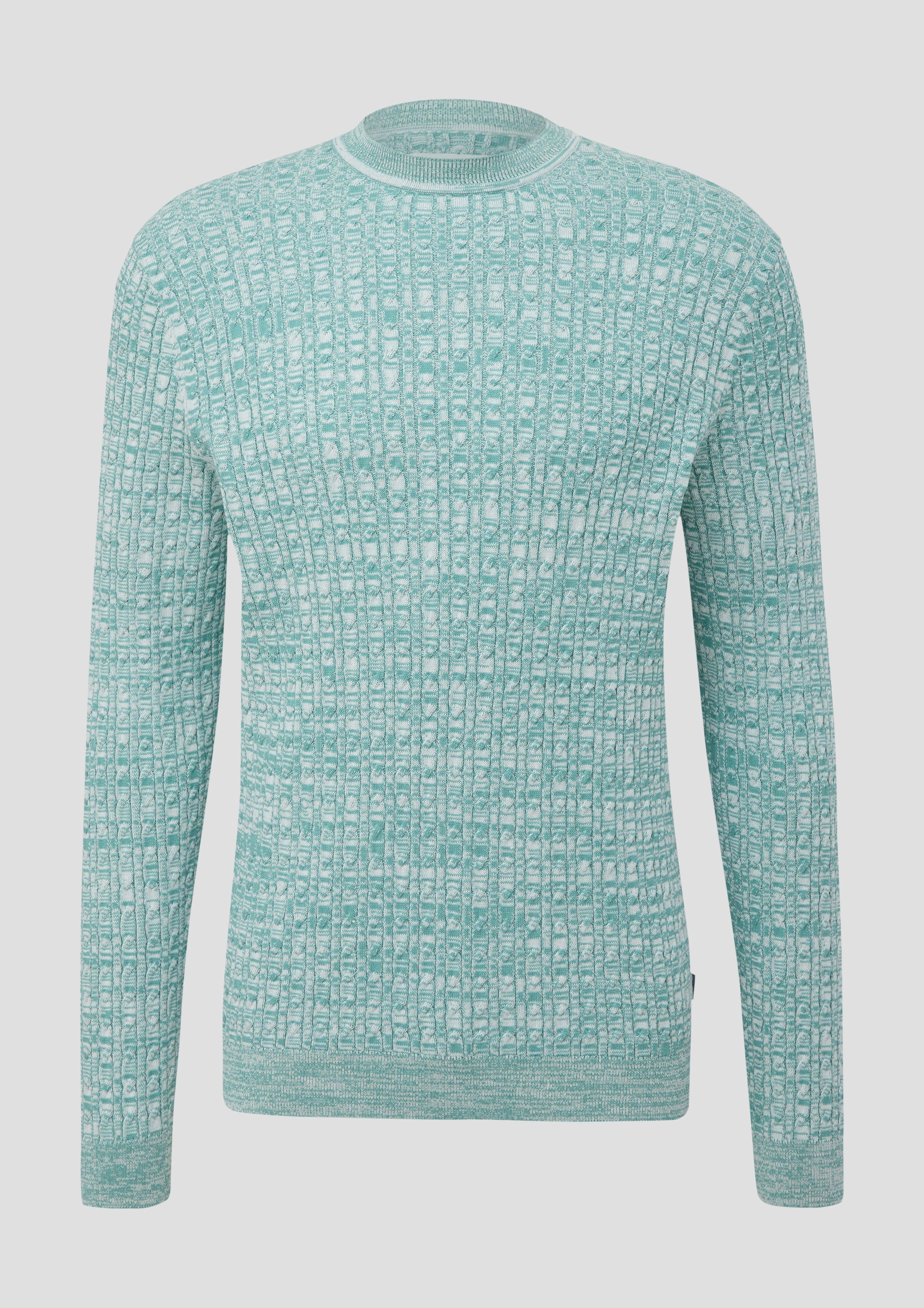 Strickpullover mit Zopfmuster  2137431-65X1