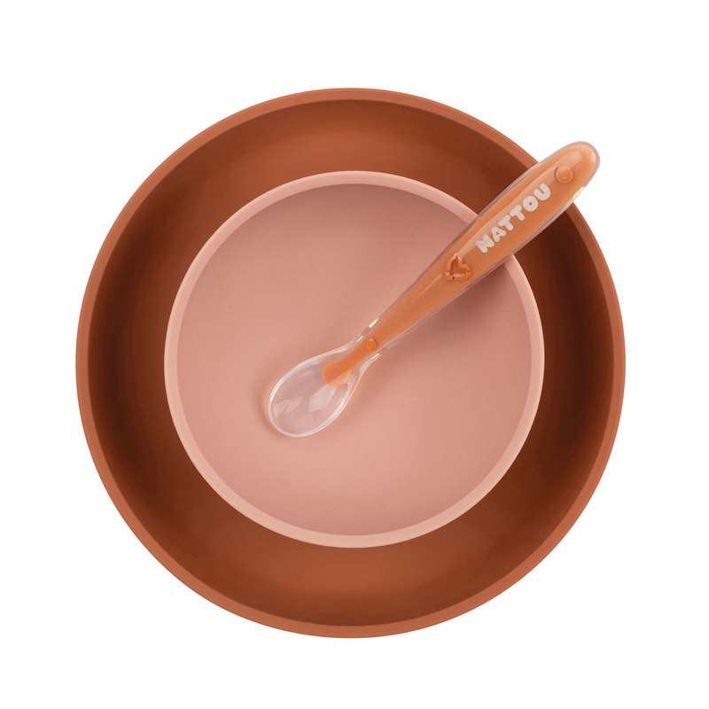 Coffret repas avec bavoir en silicone Terracotta Nattou