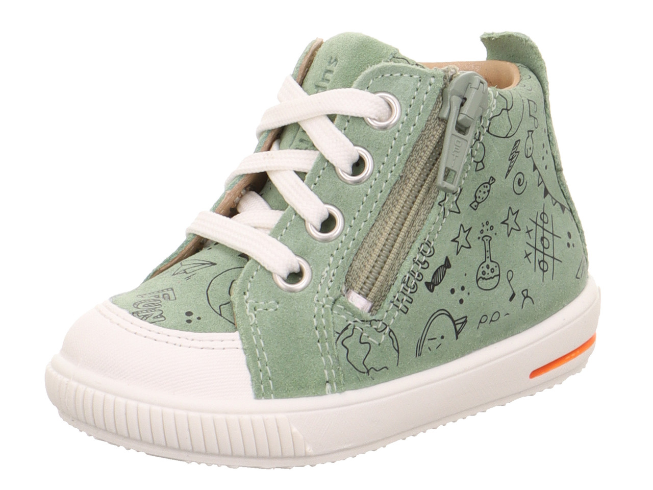 MOPPY - Hellgrün/WeißSneaker low mit Reißverschluss