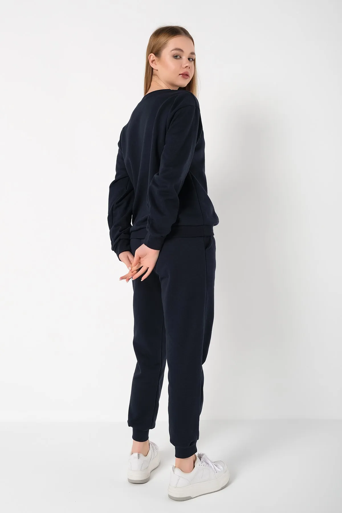 Know  Damen-Pyjama-Set aus marineblauer Baumwolle