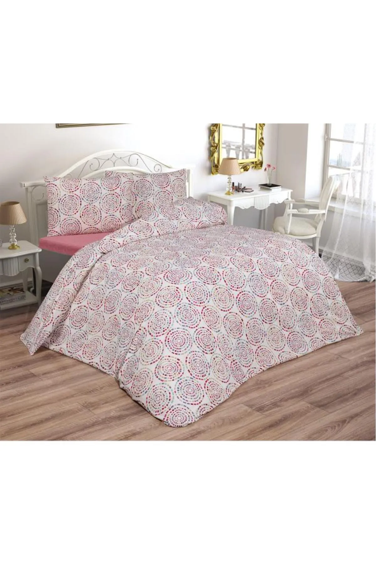 Çeyiz Diyarı  Vivi Bettwäsche-Set für Doppelbett, Rot