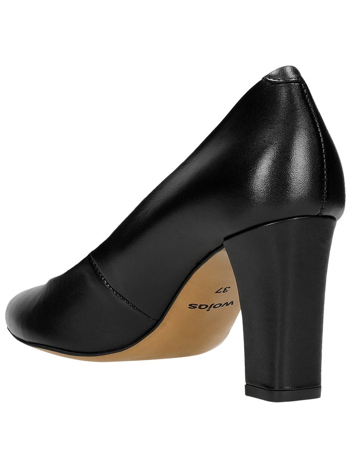 Wojas Leder-Pumps in Schwarz günstig kaufen