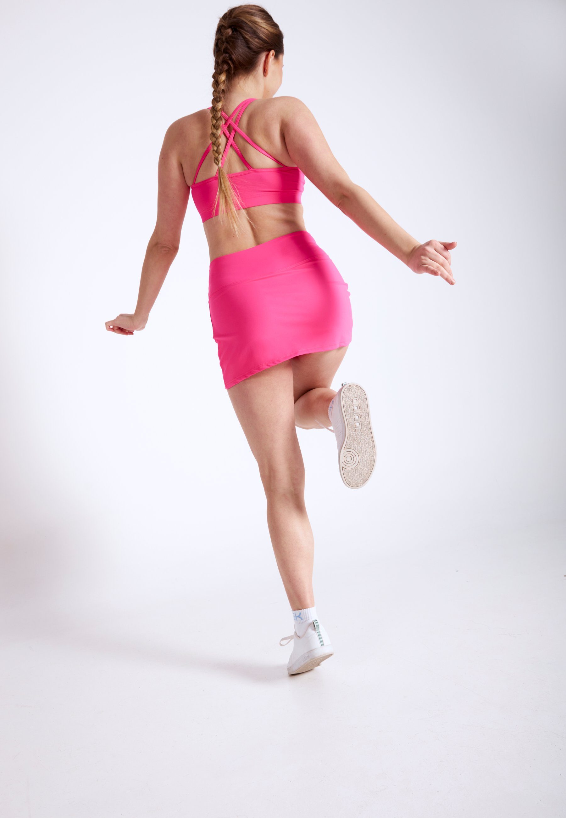 SPORTKIND Tennisrock Basic Tennis Skort Mädchen & Damen hibiscus pink