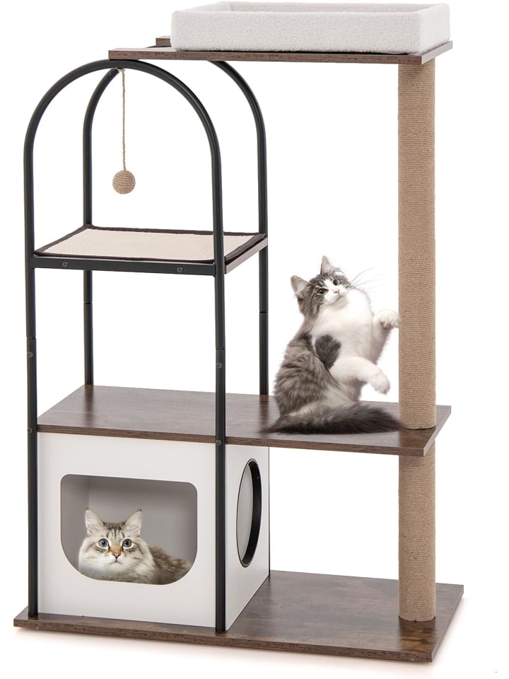 COSTWAY Katzenbaum 118cm in Weiß günstig kaufen onesize