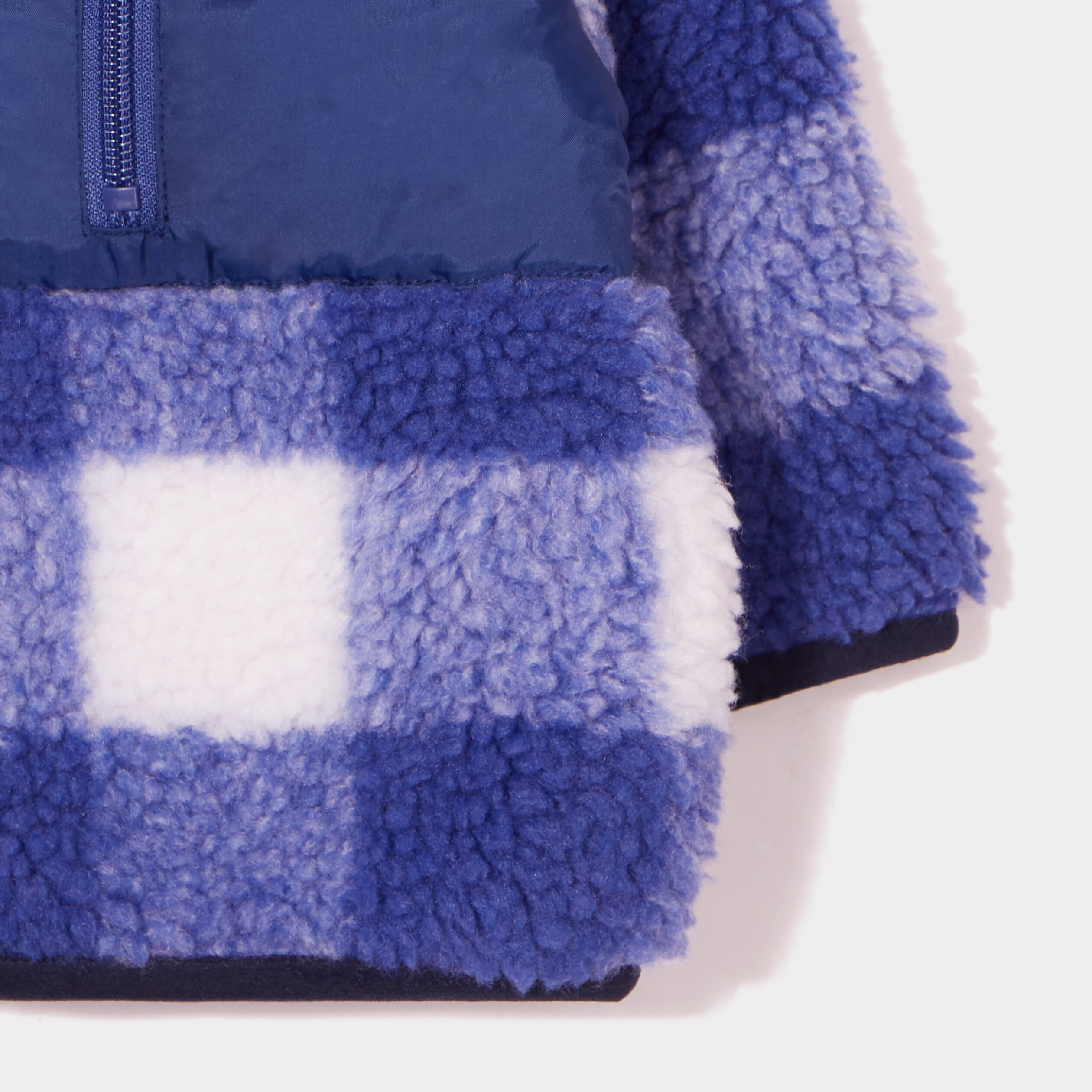 Veste imitation laine de mouton bleu bébé garçon | La Halle