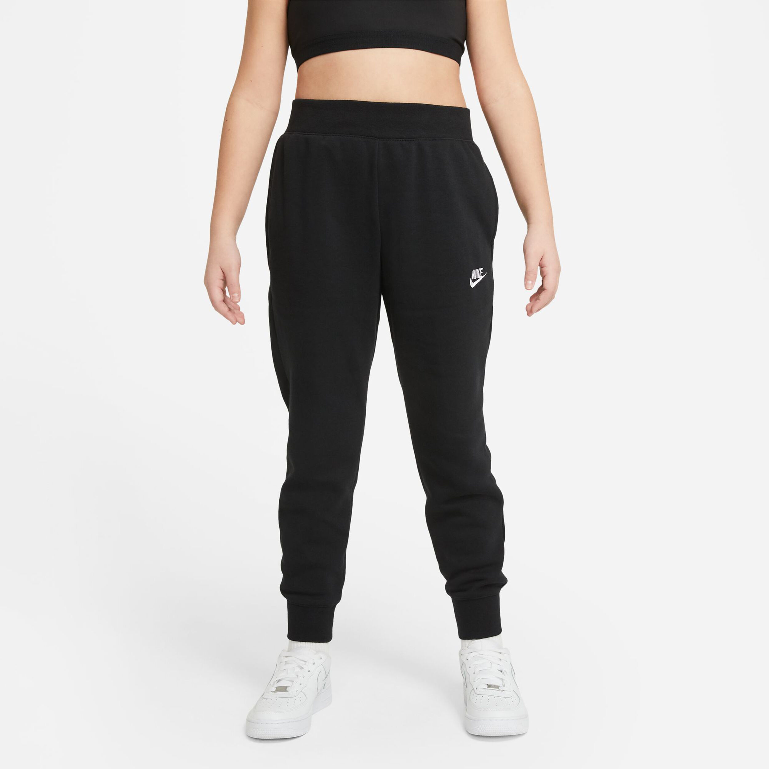 Sportswear Club Fleece Trainingshose Mädchen - Schwarz, Weiß