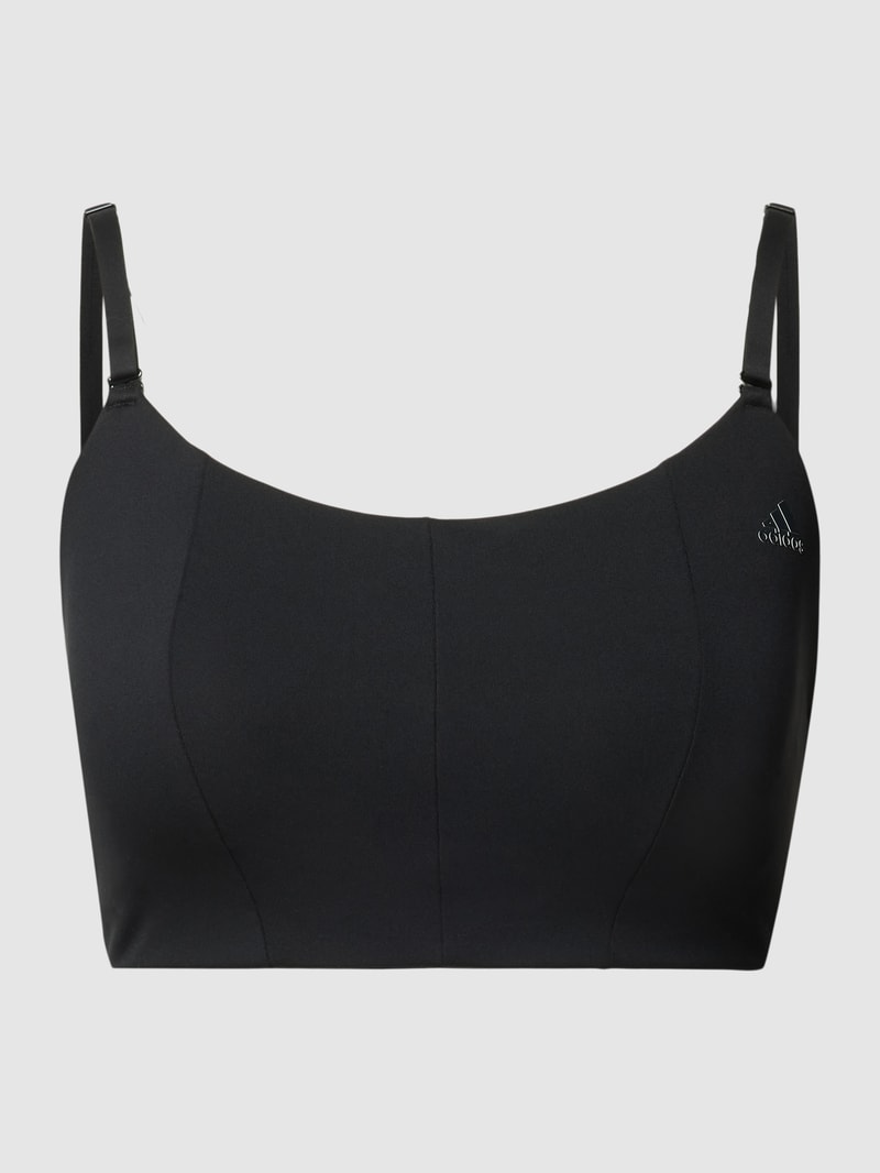 Bustier mit Label-Detail in schwarz