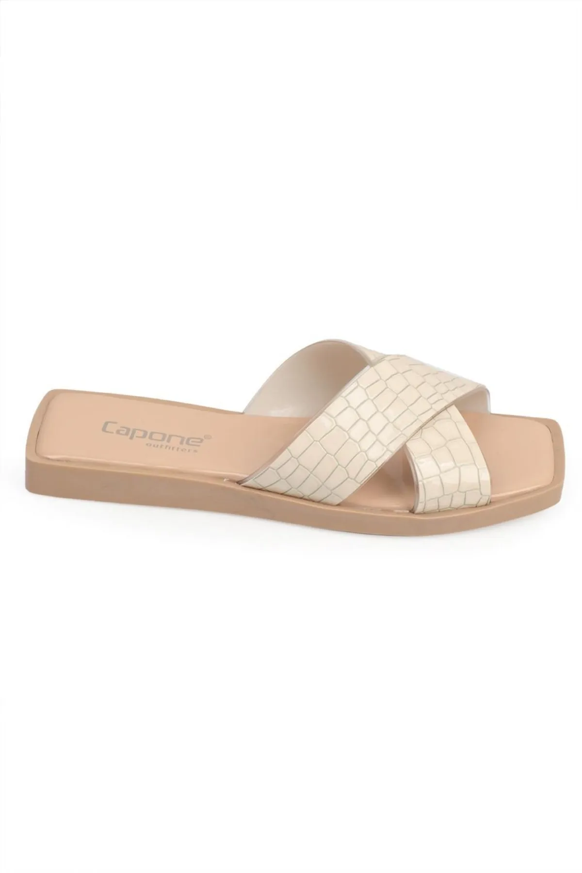 Capone Outfitters  Capone Cross Transparente Riemenpantoffeln