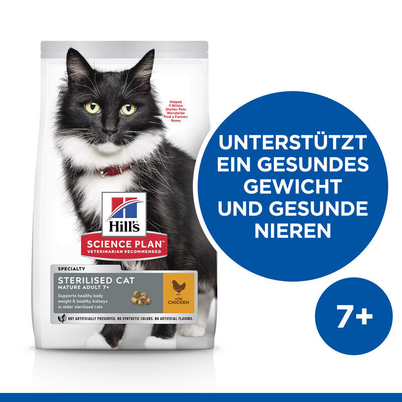 Hill's Trockenfutter Hill's Science Plan Sterilised Mature Adult 7+ mit Huhn 3 kg