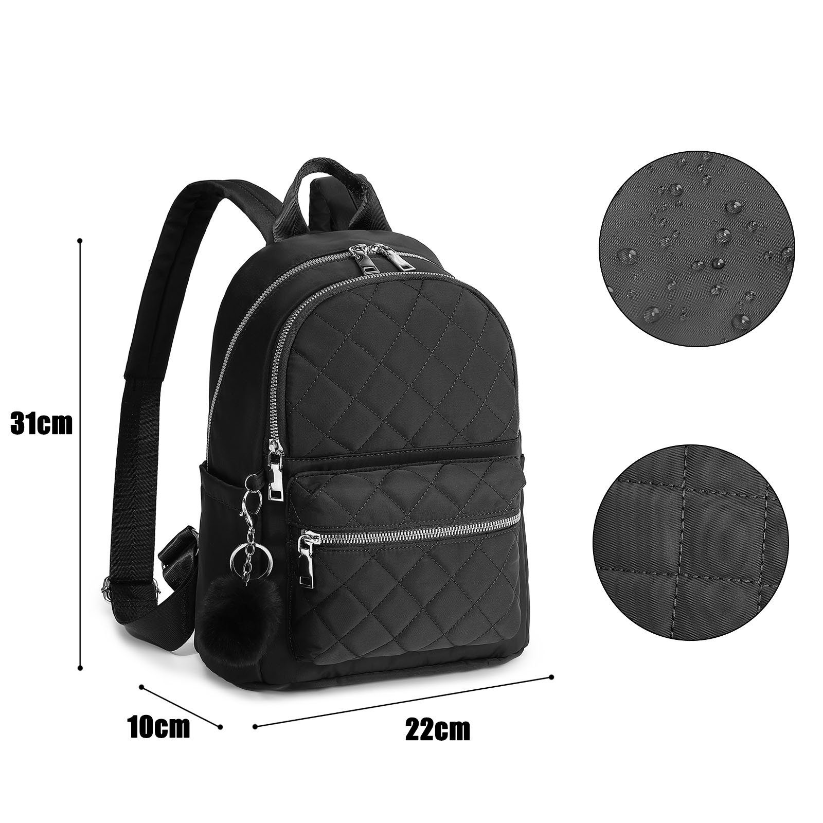 TAN.TOMI Cityrucksack Cityrucksack Damen Klein, Wasserdicht Rucksäcke, Für Schule Travel Wandern Arbeit