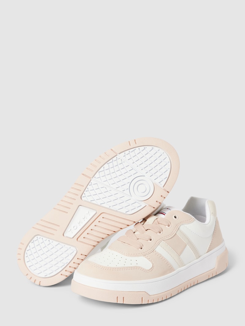 Sneaker mit Label-Detail Modell 'PAULENE' in rosa