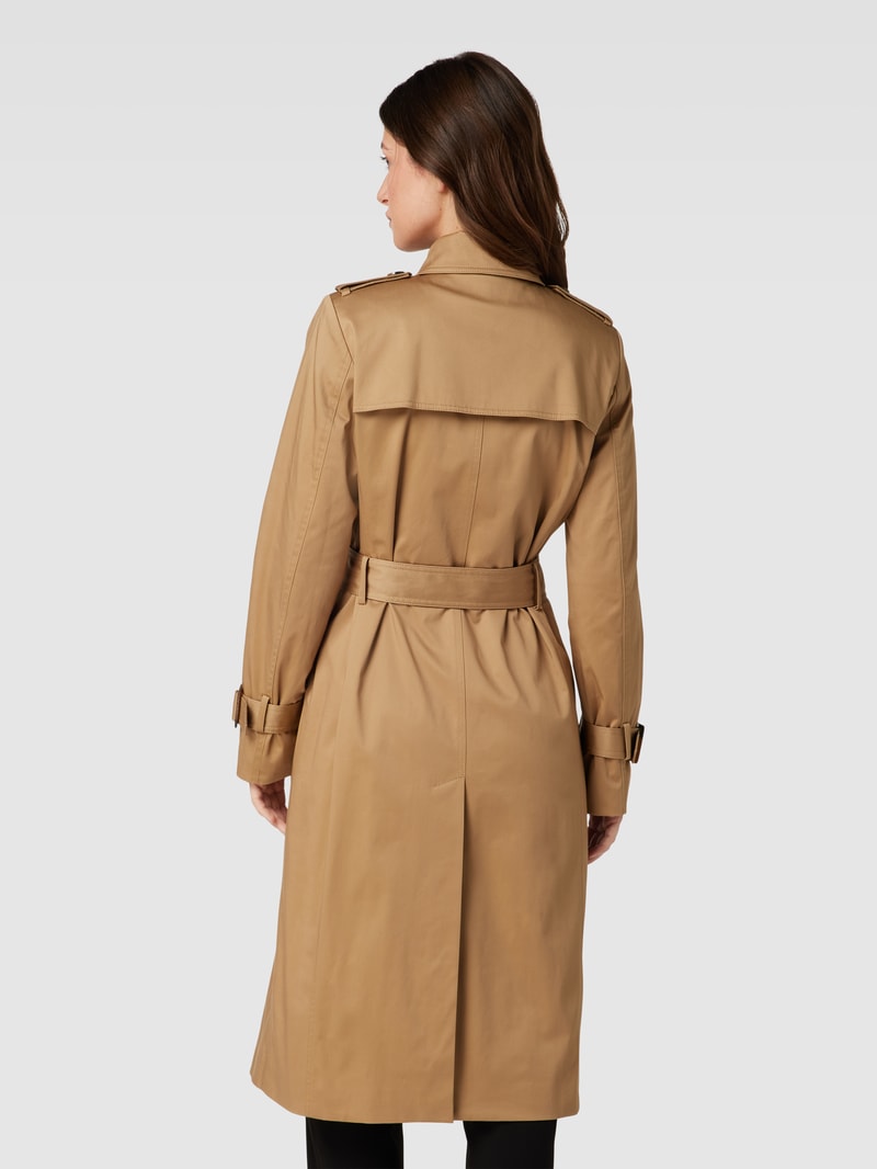 Trenchcoat mit doppelreihiger Knopfleiste in schlamm