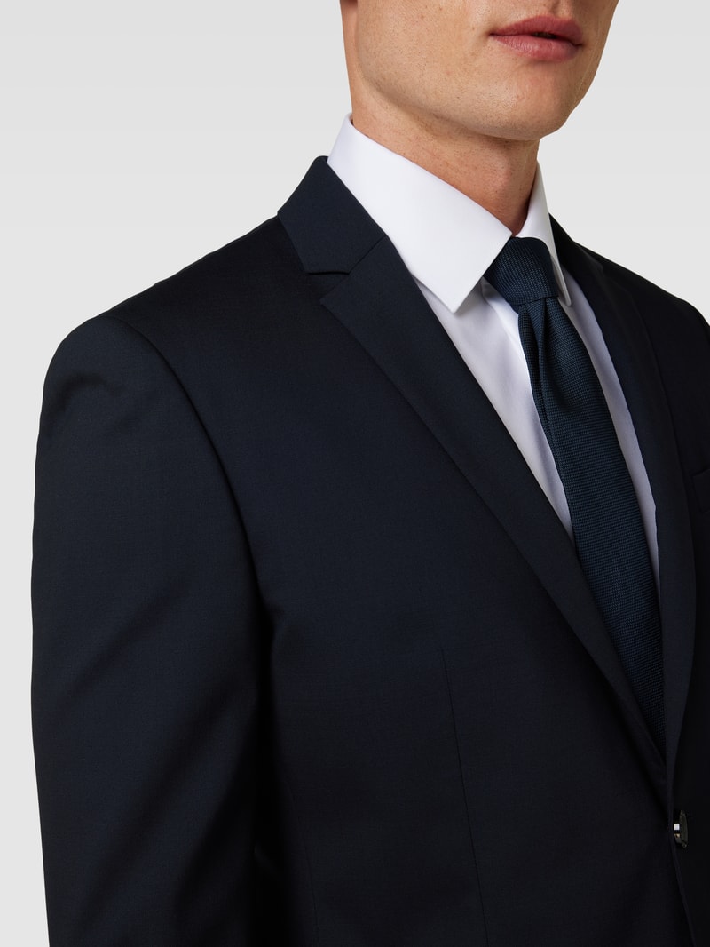 Slim Fit 2-Knopf-Sakko mit Reverskragen in marineblau