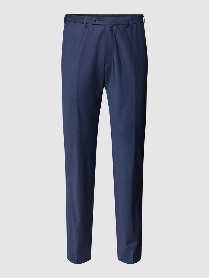 Stoffhose mit Bügelfalten Modell 'Franco' in marineblau