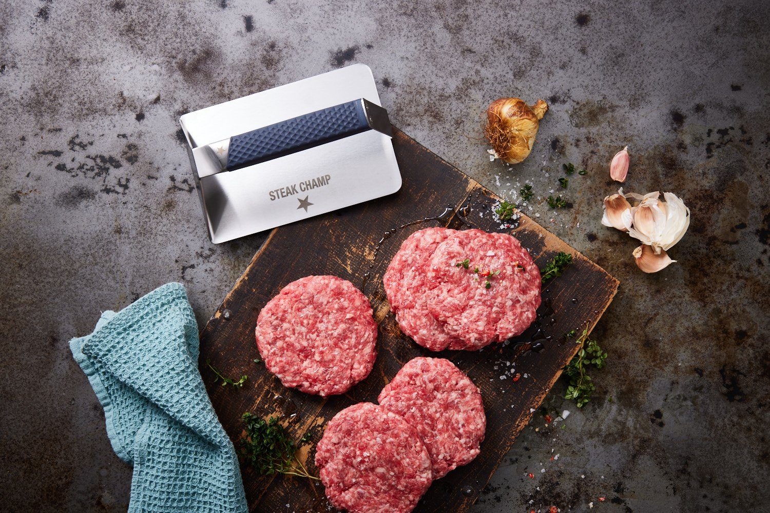 STEAK CHAMP Burgerpresse Burger & Steak Presse XXL