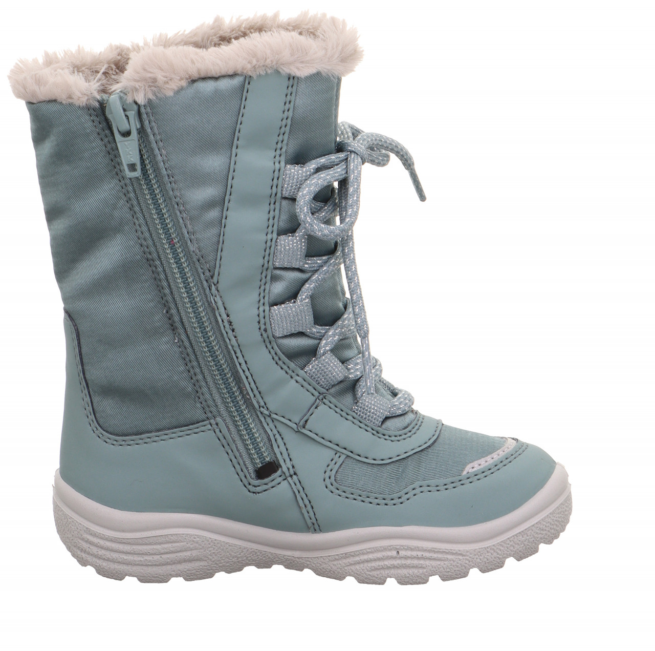 CRYSTAL - Hellgrün/Rosa Stiefel mit Reißverschluss