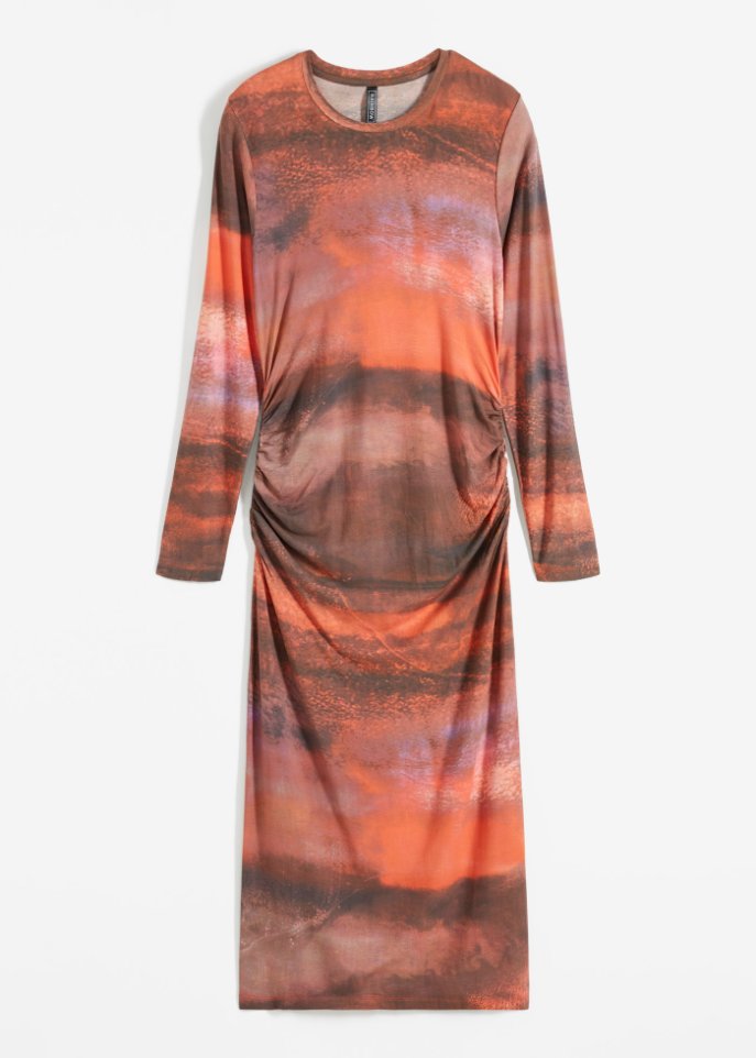 Shirtkleid mit seitlicher Raffung