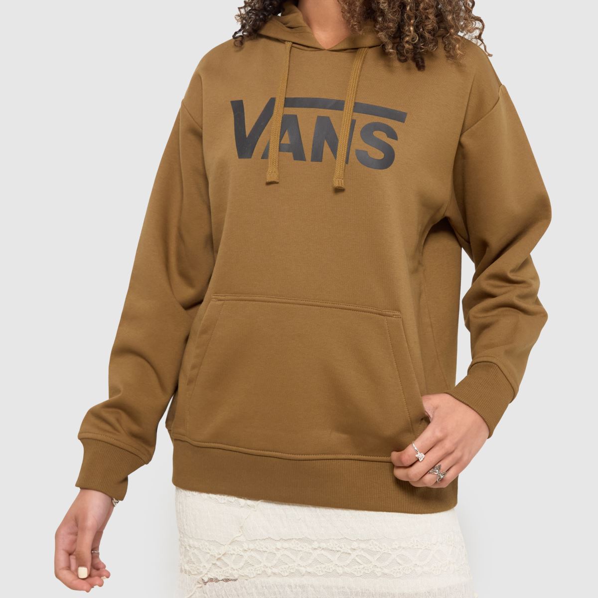 Vans Classic V kapucnis pulóver barna színben