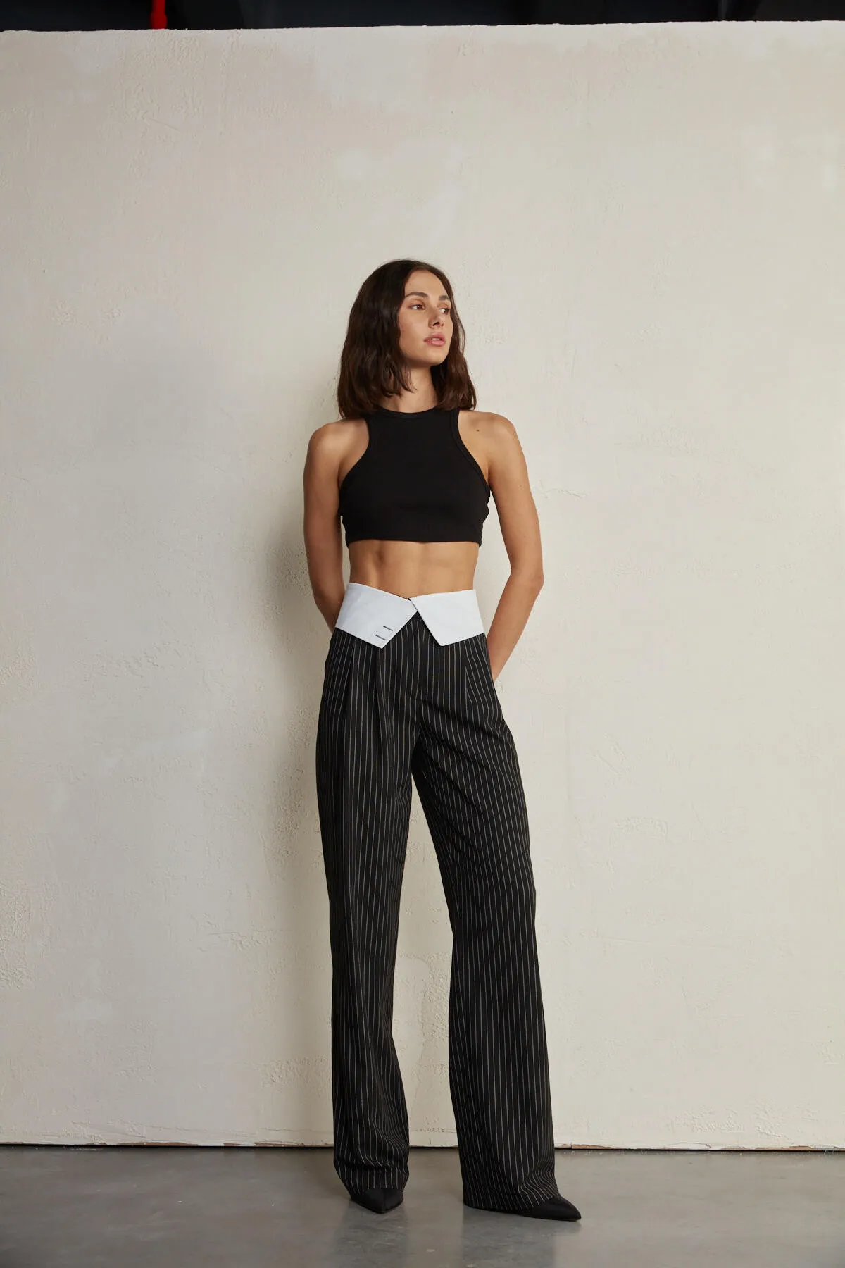VATKALI  Palazzo-Hose mit Taillendetail