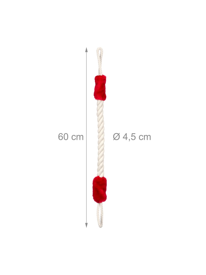 relaxdays 4 x Türkordel in Creme/ Rot günstig kaufen onesize