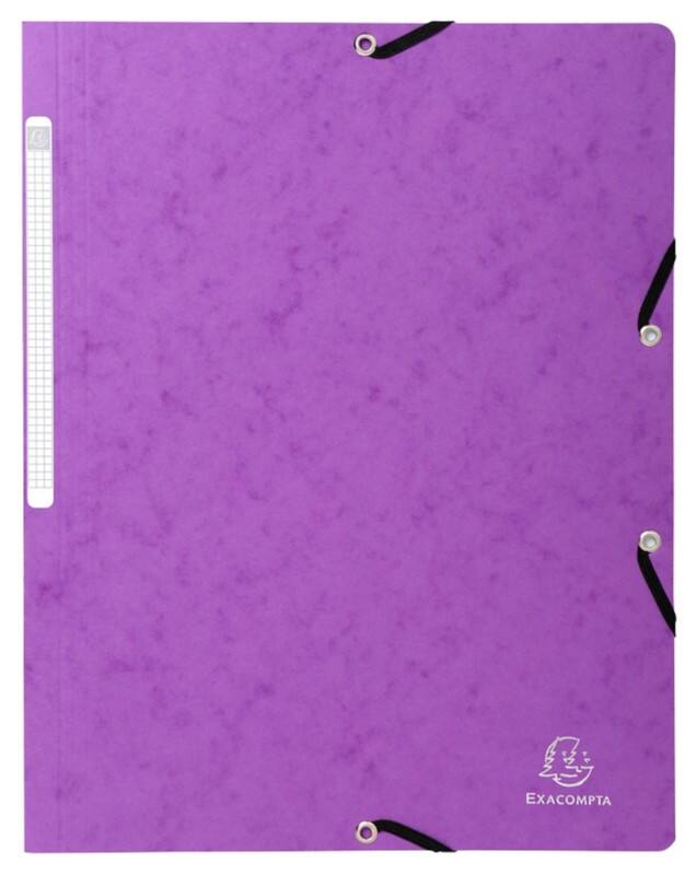 Exacompta Eckspannmappe 5568E Lila Pressspankarton 24 x 32 cm 25 Stück