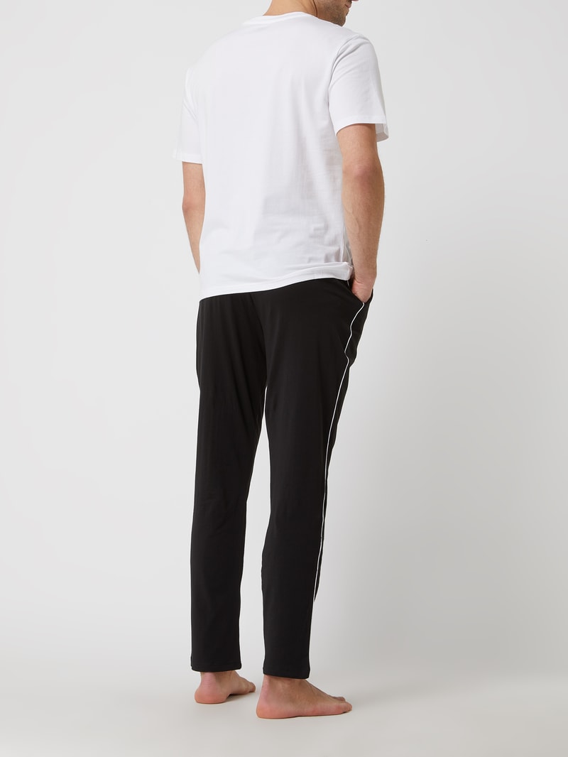 Pyjama mit Logo in schwarz