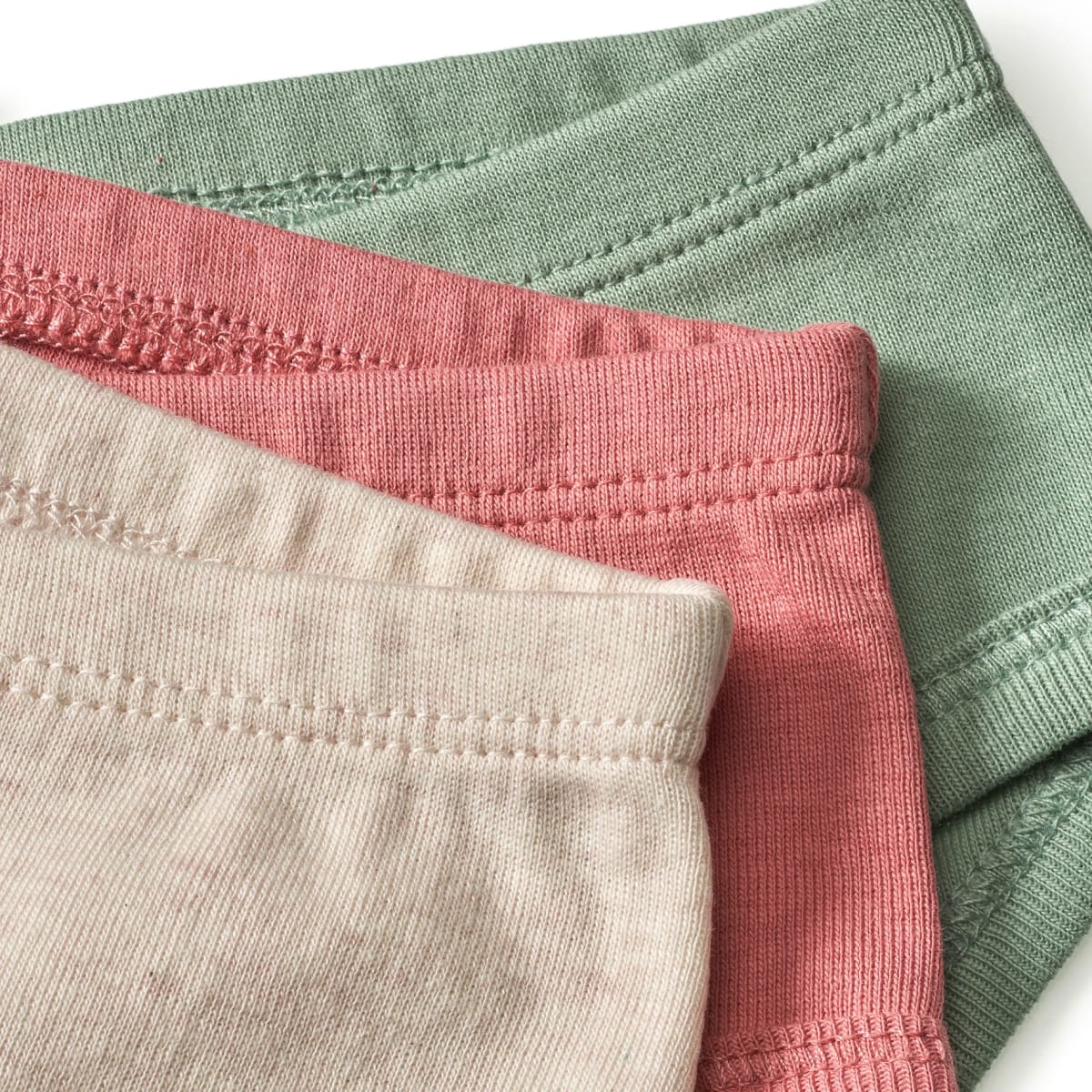 Slips, rosa + grün + beige, Gr. 134/140, 3 St