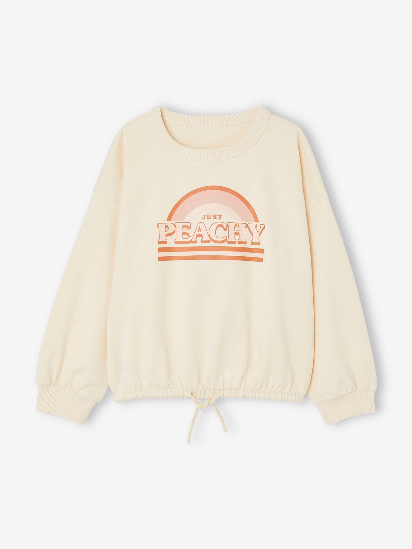 Vertbaudet Mädchen Sport-Sweatshirt mit Recycling-Polyester - wollweiß