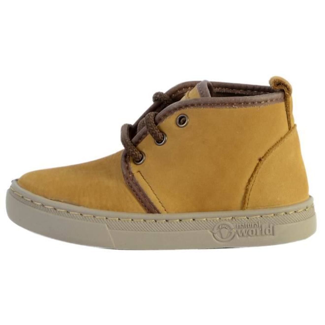 Basket Cuir Enfant Natural World Safari On Nappa jaune