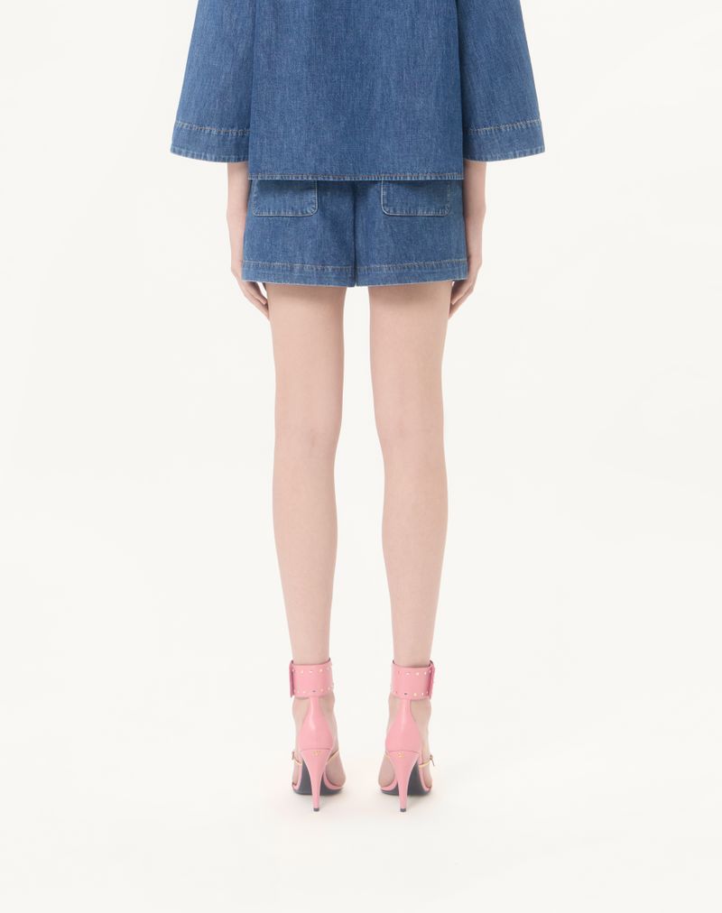 Shorts jeans de chambray