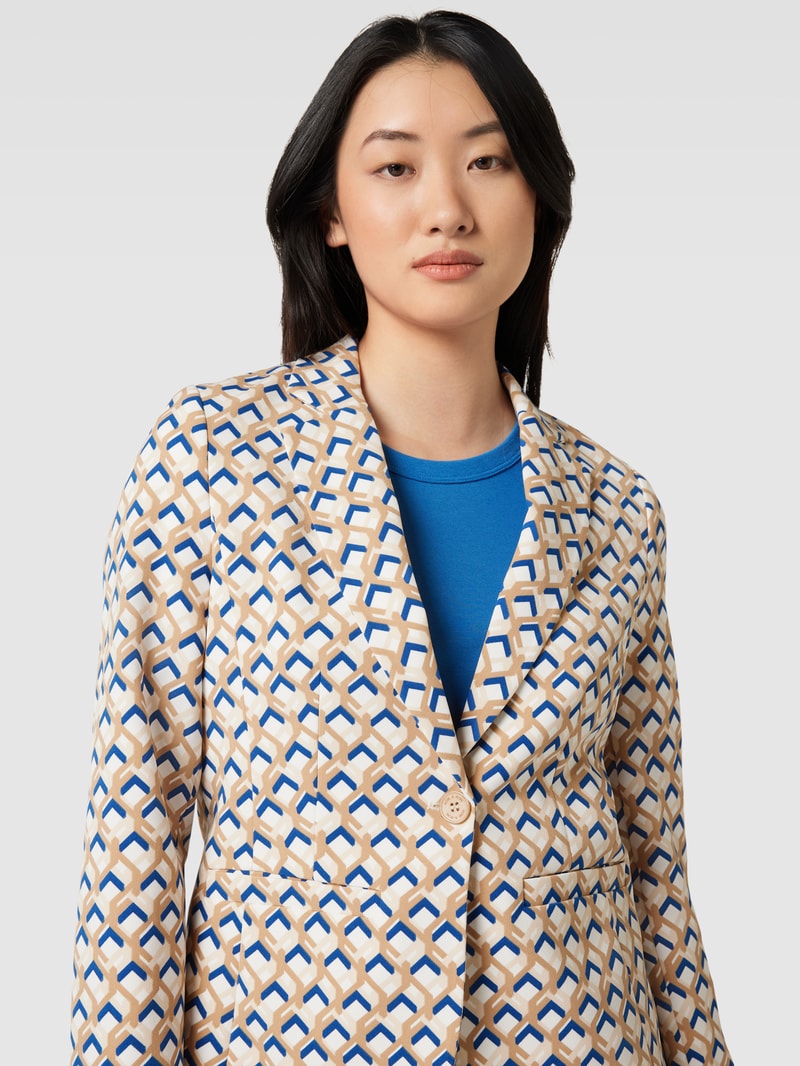 Blazer mit Allover-Muster in offwhite