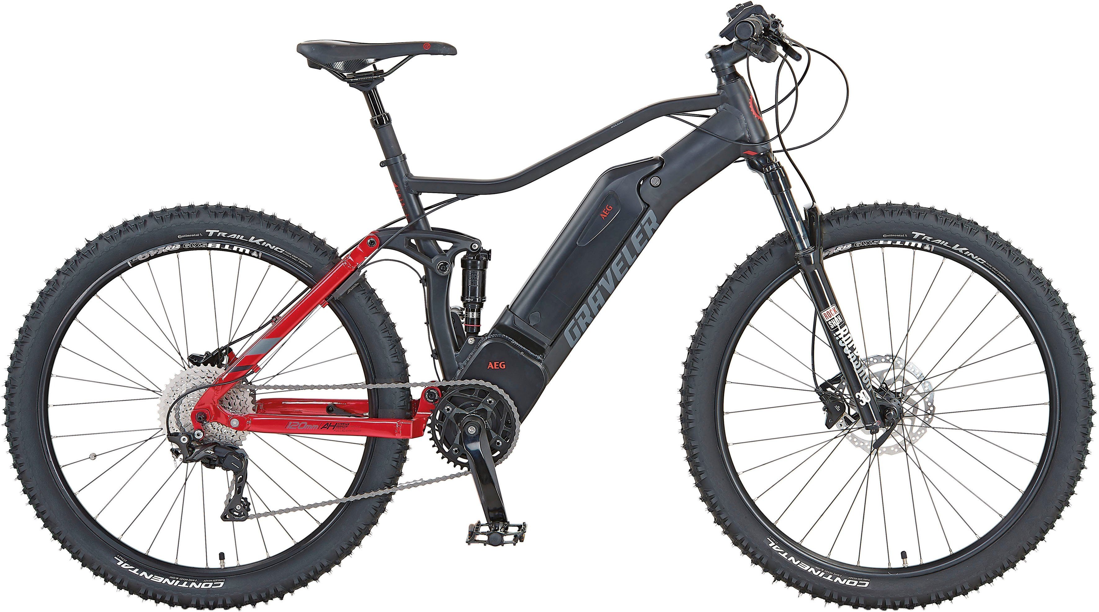 Prophete E-Bike Graveler e9000, 10 Gang Shimano Deore XT Schaltwerk, Kettenschaltung, Mittelmotor, 672 Wh Akku