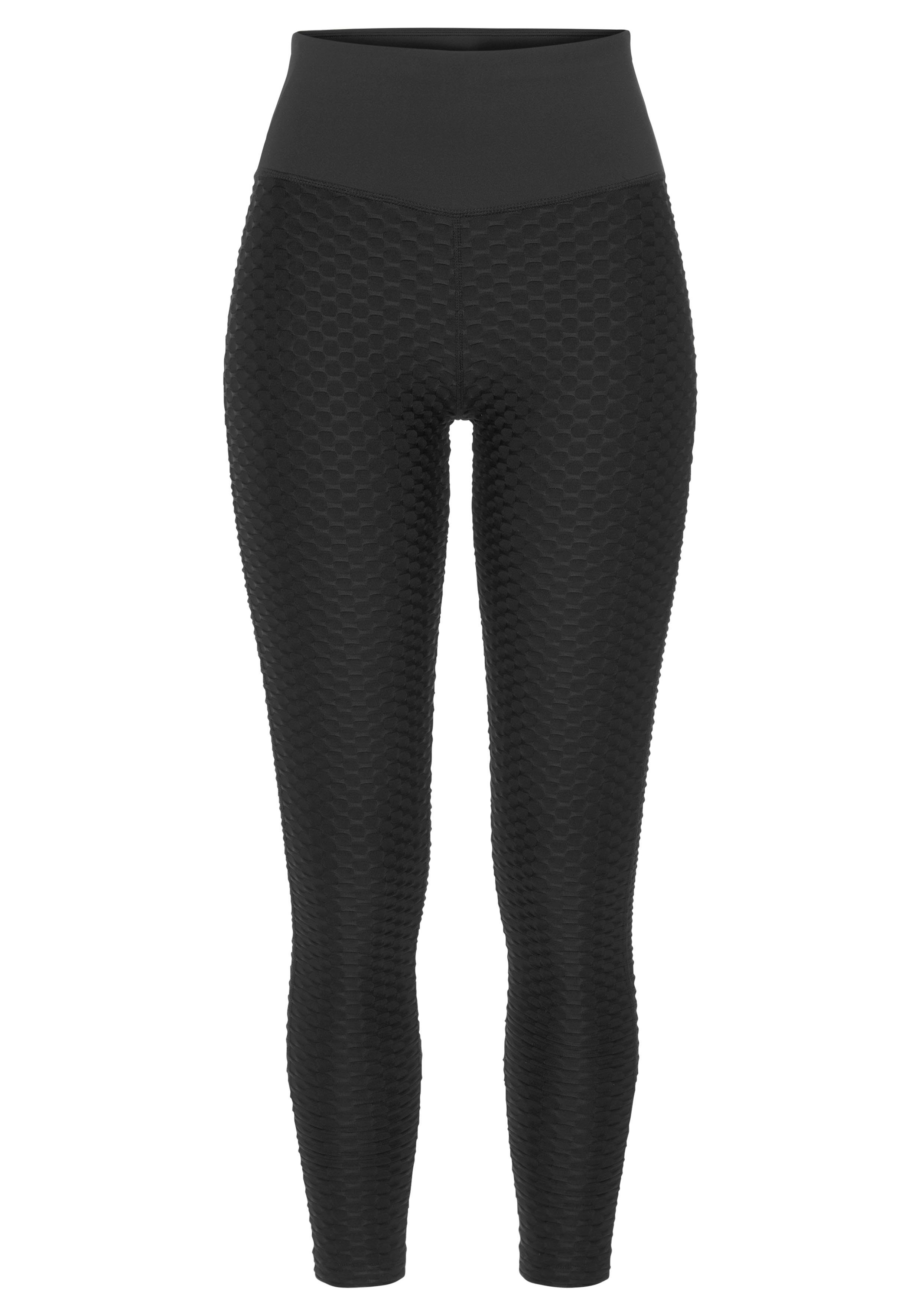 vivance active Funktionsleggings -Sportleggings mit Wabendesign und Mesheinsatz