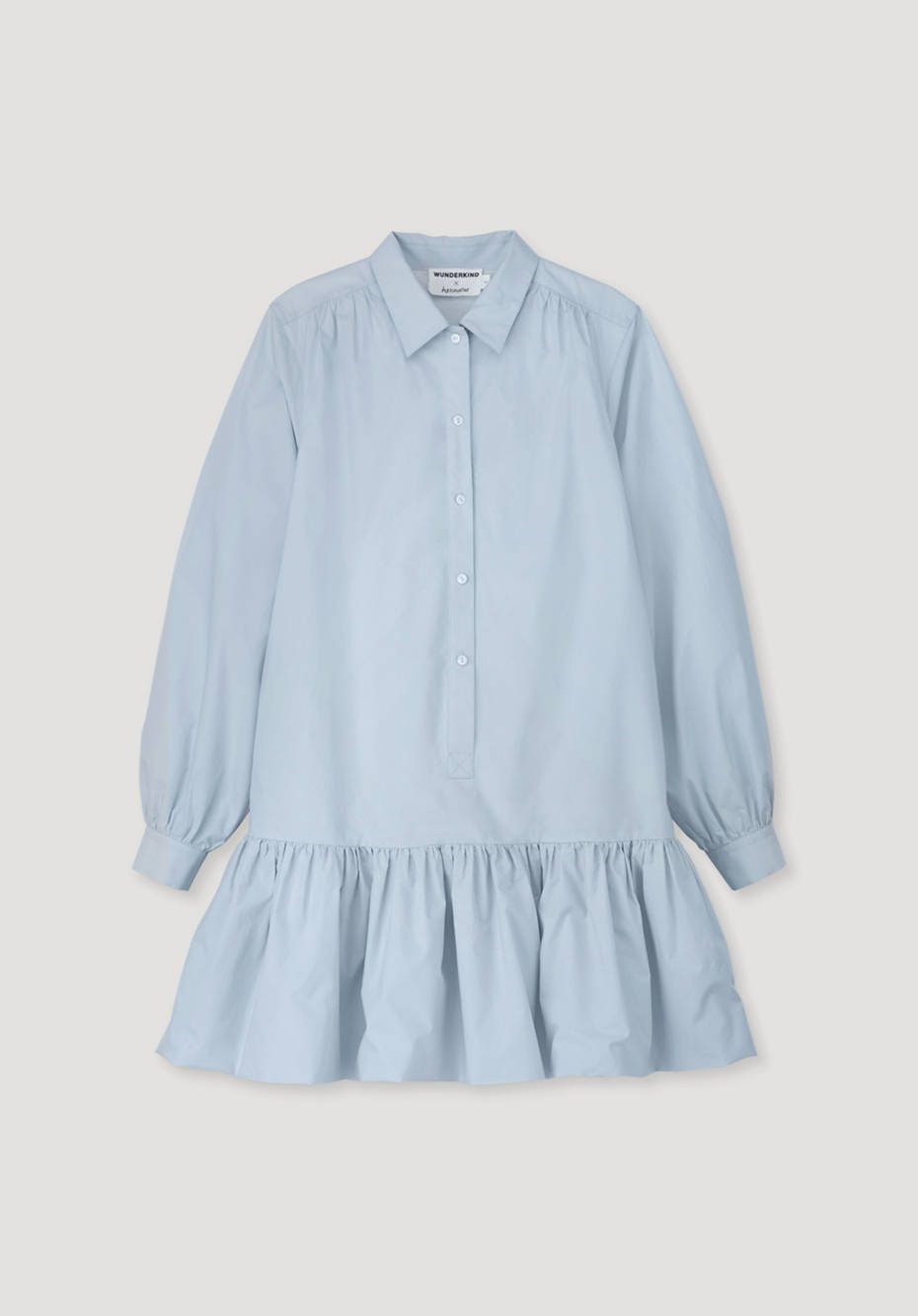 WUNDERKIND X HESSNATUR Mini-Kleid mit Stufenschnitt aus reiner Bio-Baumwolle