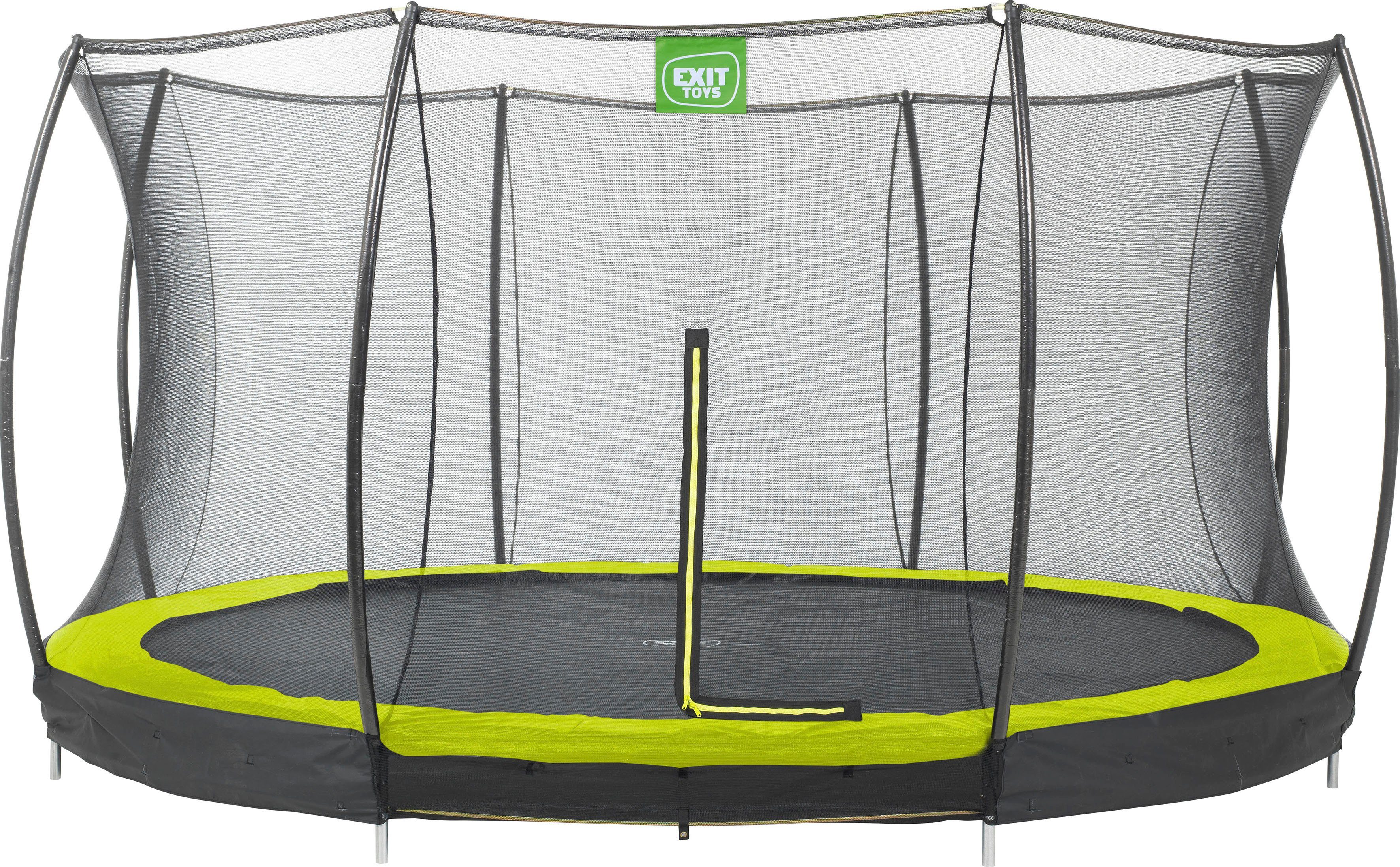 EXIT Gartentrampolin Silhouette Ground, Ø 366 cm, mit Sicherheitsnetz
