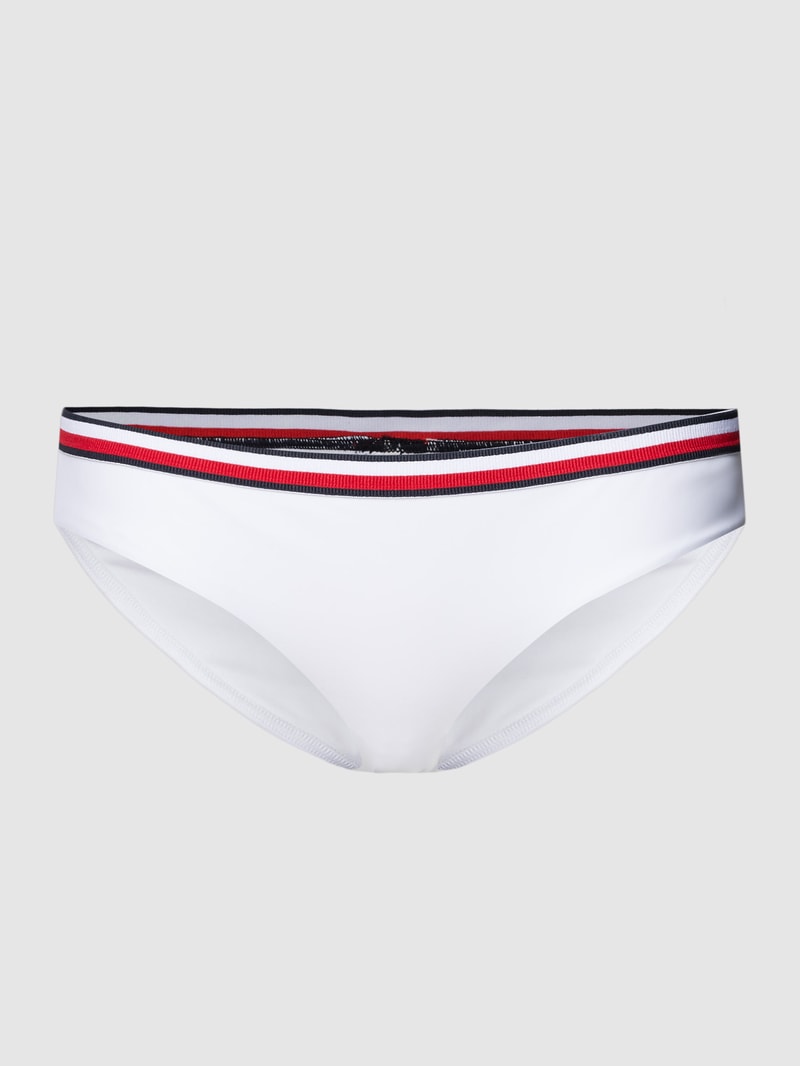 Bikini-Hose mit Kontraststreifen in weiß
