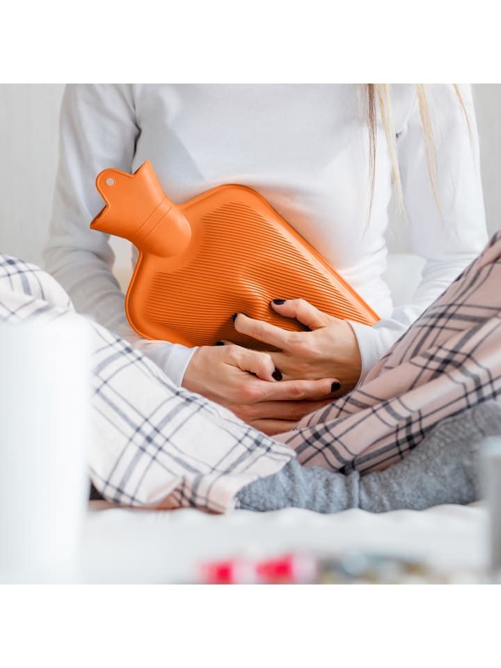 relaxdays Wärmflasche in Orange - 2 Liter günstig kaufen onesize