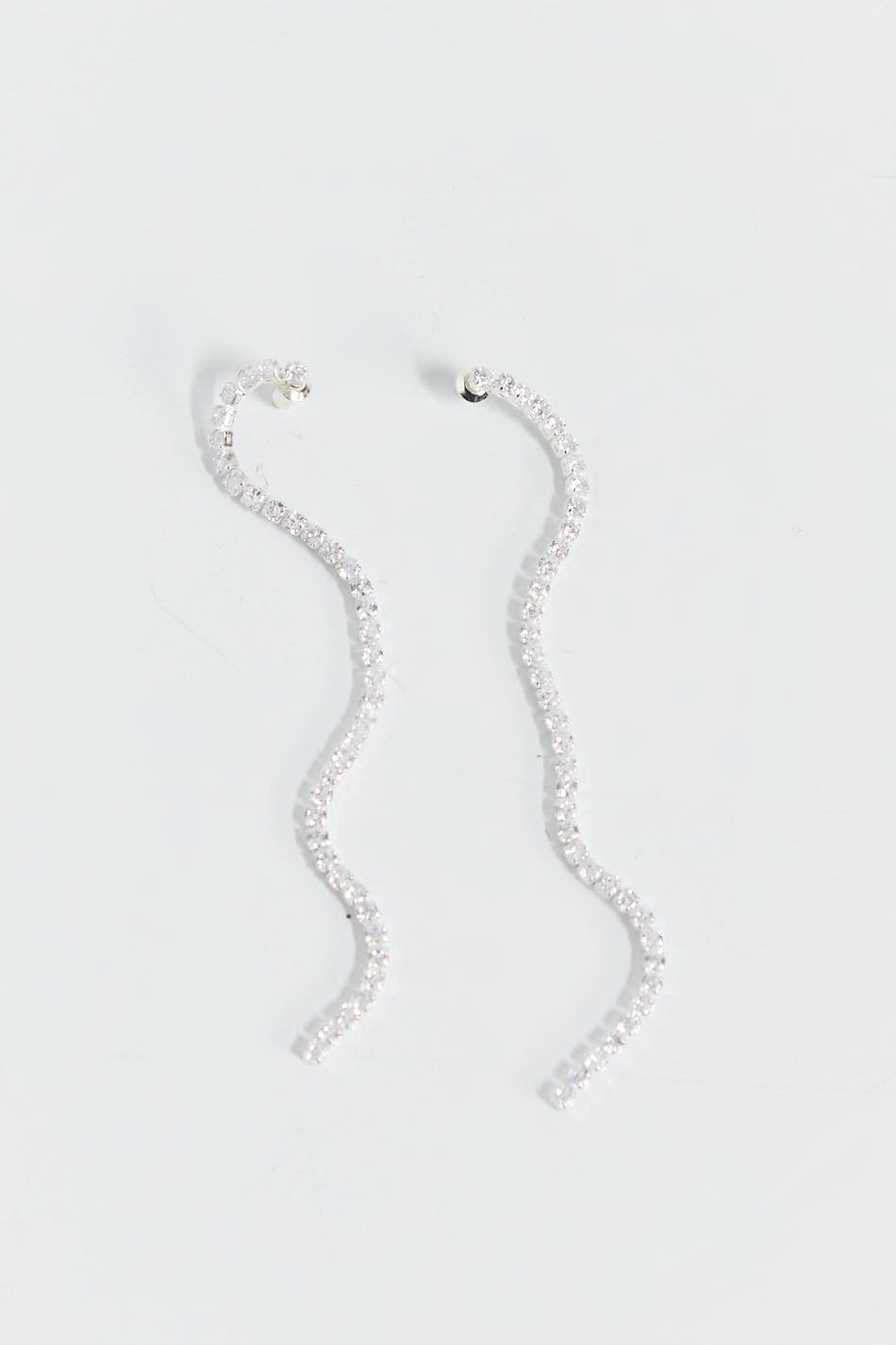 Long crystal earrings