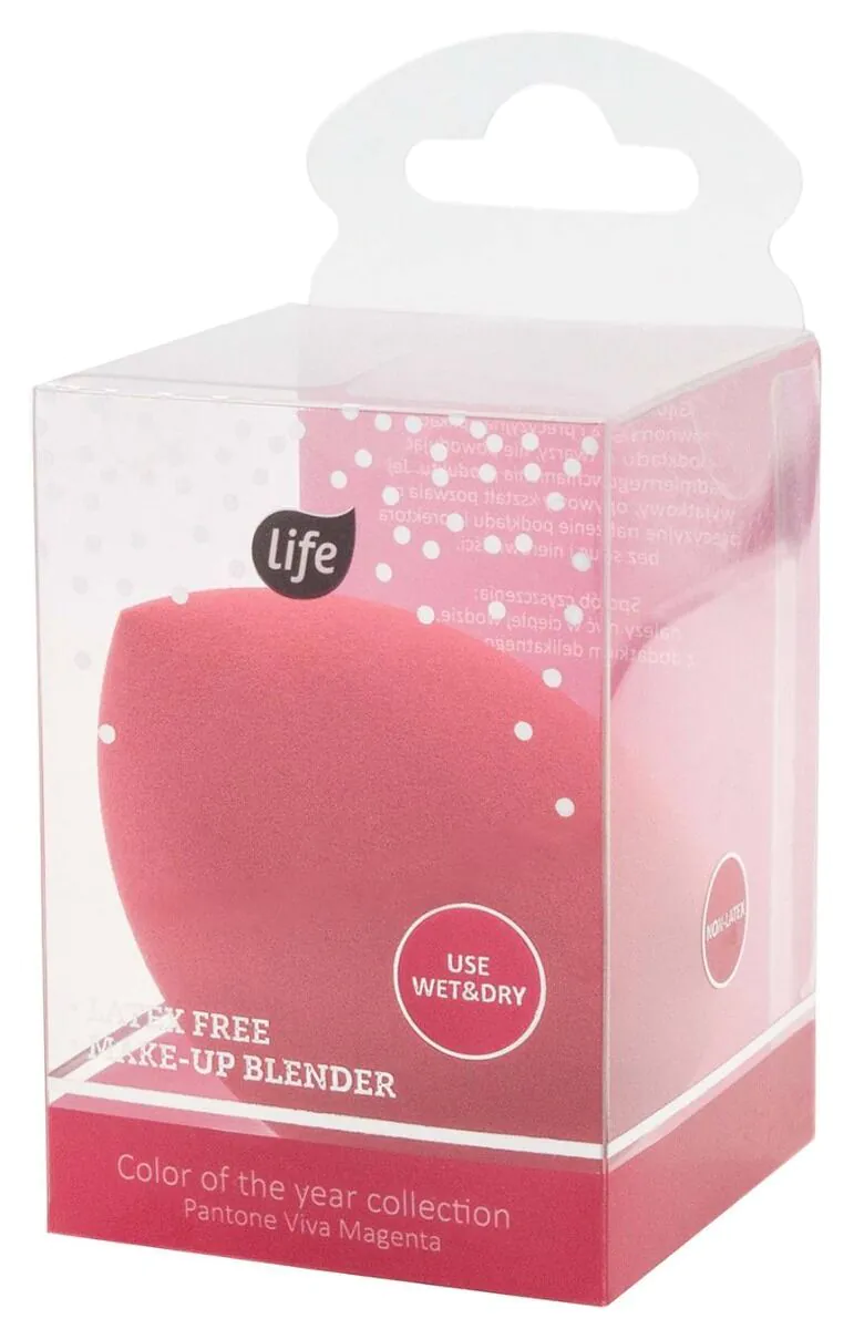 Сунђер за шминку без латекса Life Viva Magenta