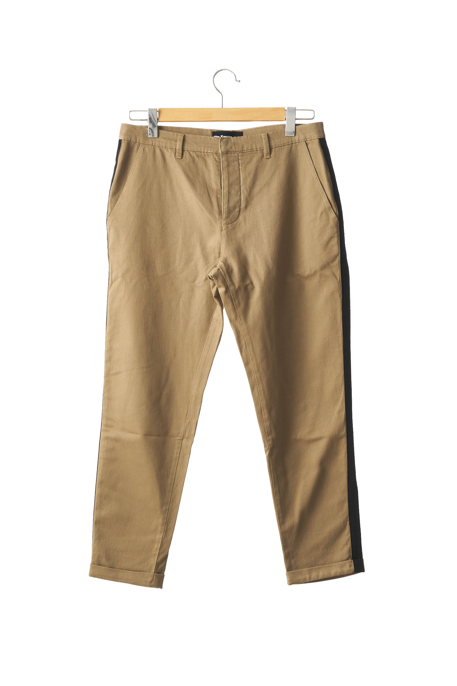 The Kooples Jeans Coupe Droite Femme couleur beige