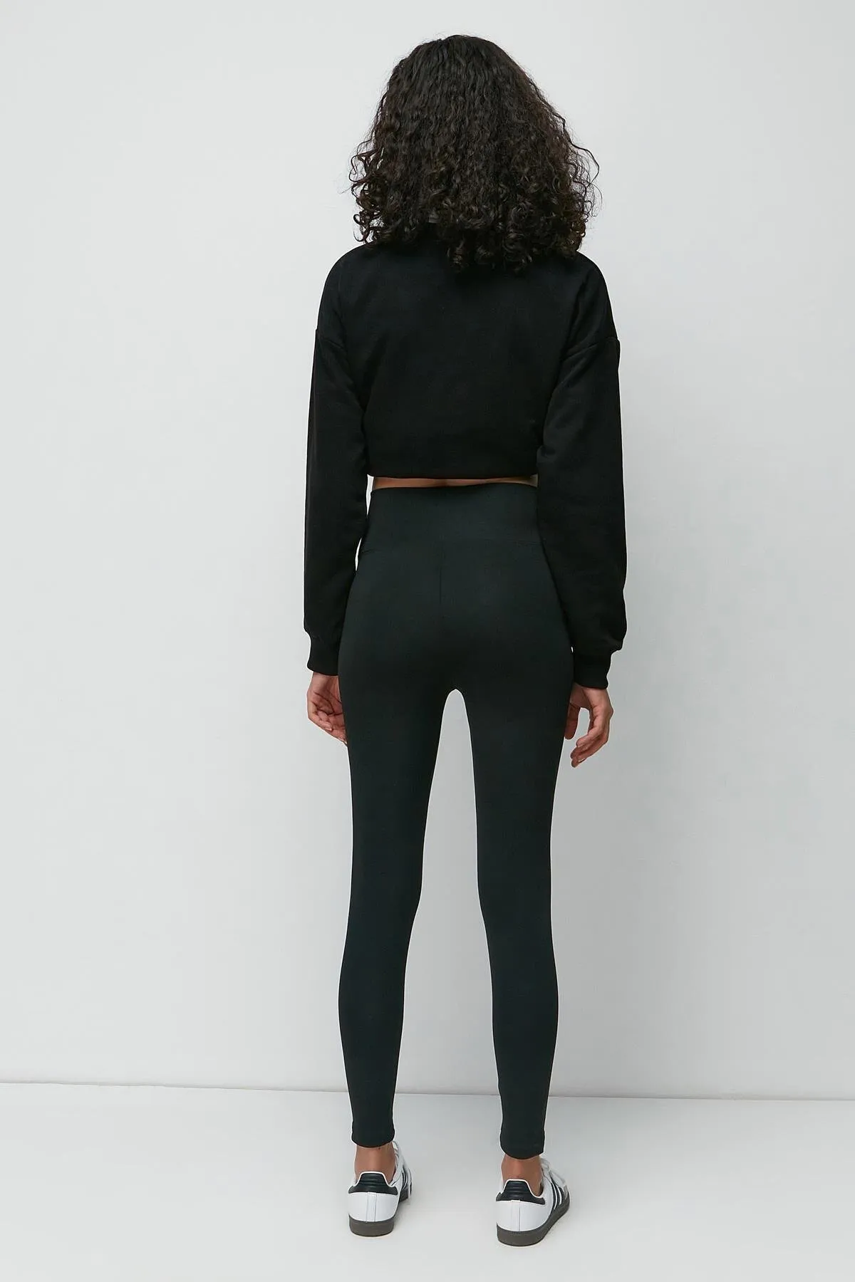 C&City  Lange Sportleggings mit hoher Taille 9404 Schwarz