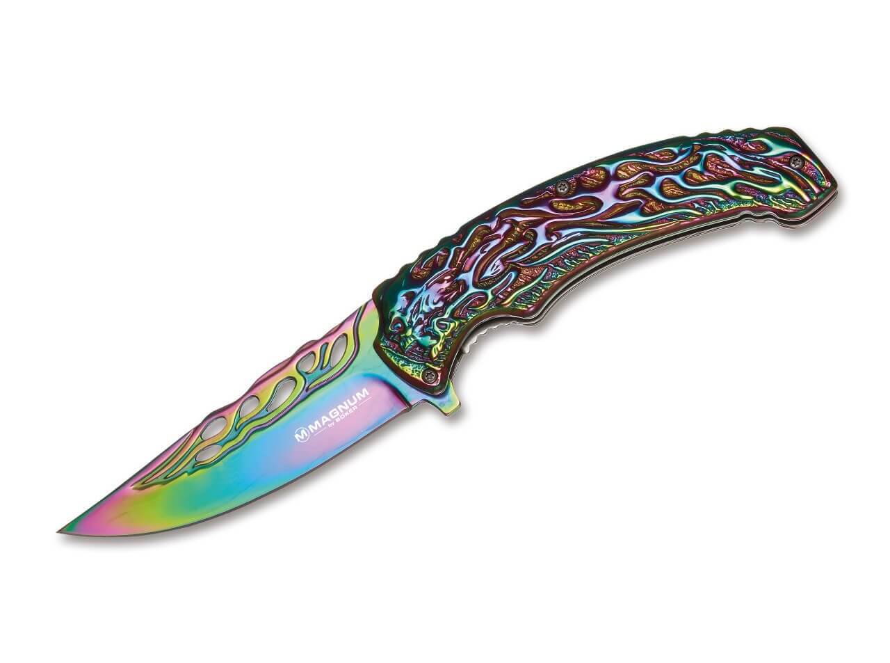 Rainbow Flaming Skull
