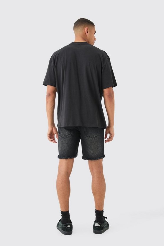 Oversize T-Shirt mit Totenkopf-Print