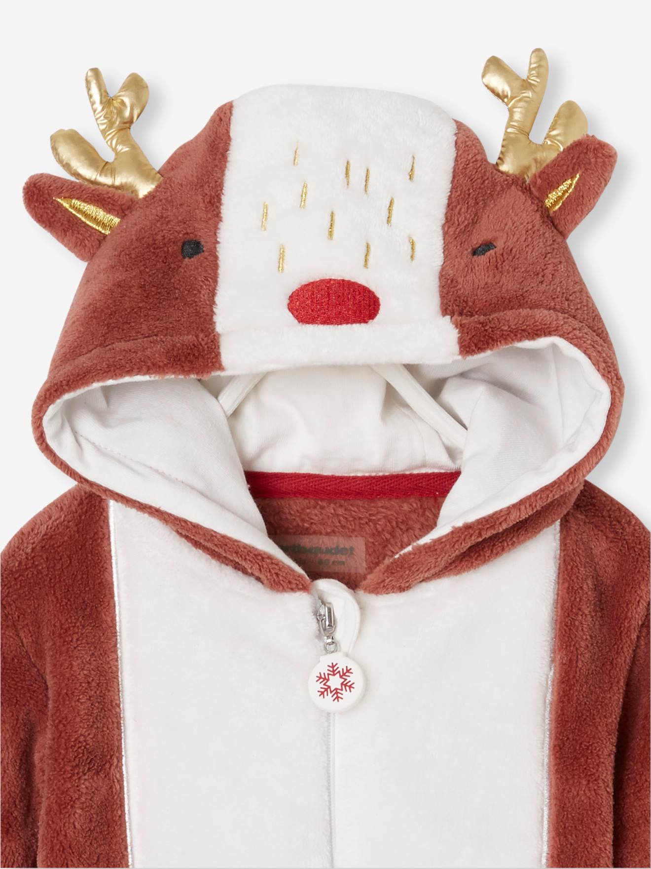 Combinaison bébé esprit renne de Noël moka