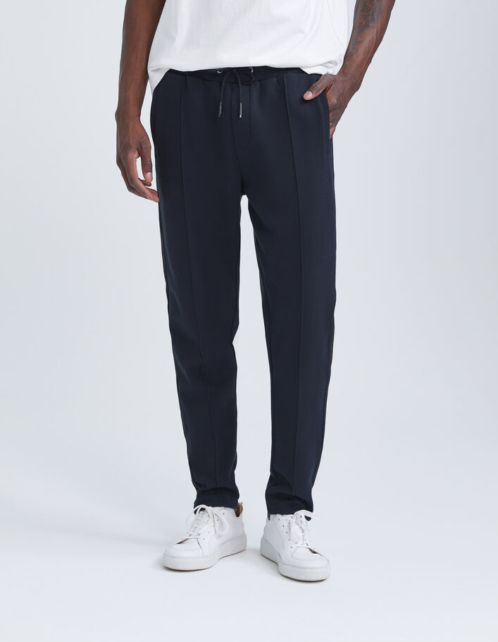 Jogging marine maille piquée esprit sport Homme
