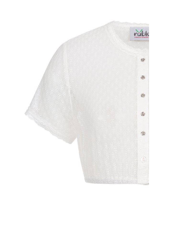 Nübler Dirndlbluse kurzarm Doris in Creme günstig kaufen