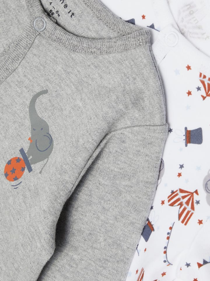 name it Schlafstrampler 2er Pack in grey melange günstig kaufen 56