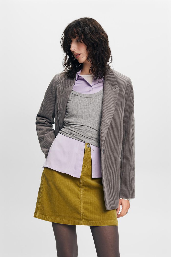 Oversized Cordblazer aus Baumwolle