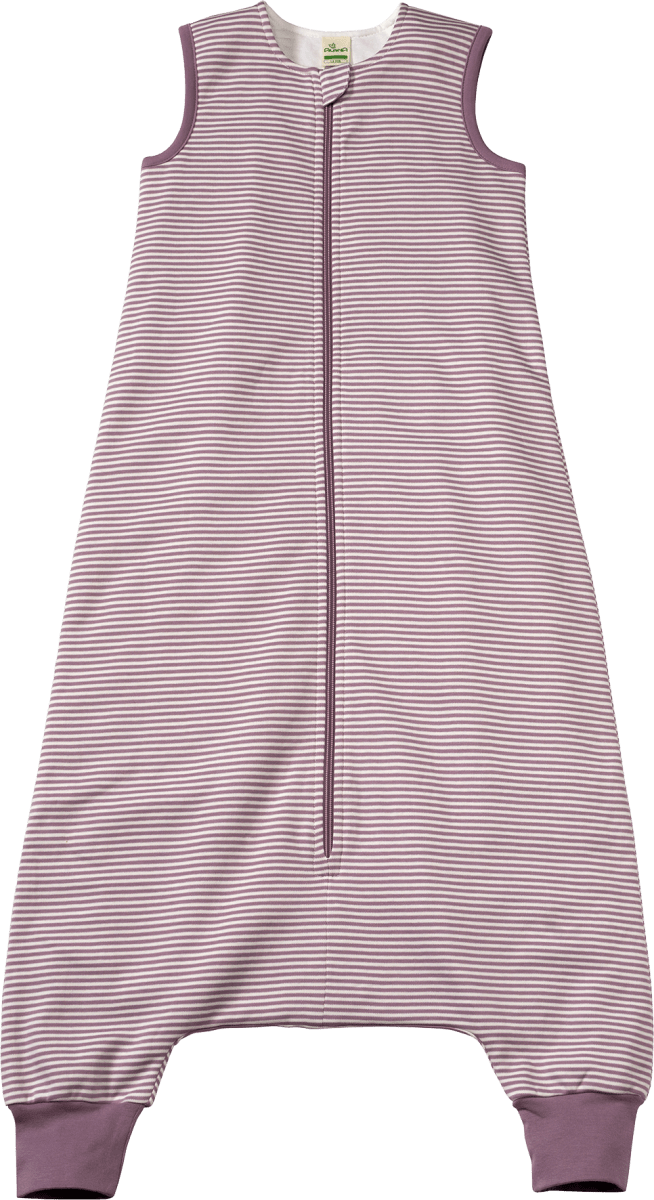 Schlafsack mit Beinen 1,5 TOG, mit Ringeln, lila, 100 cm, 1 St