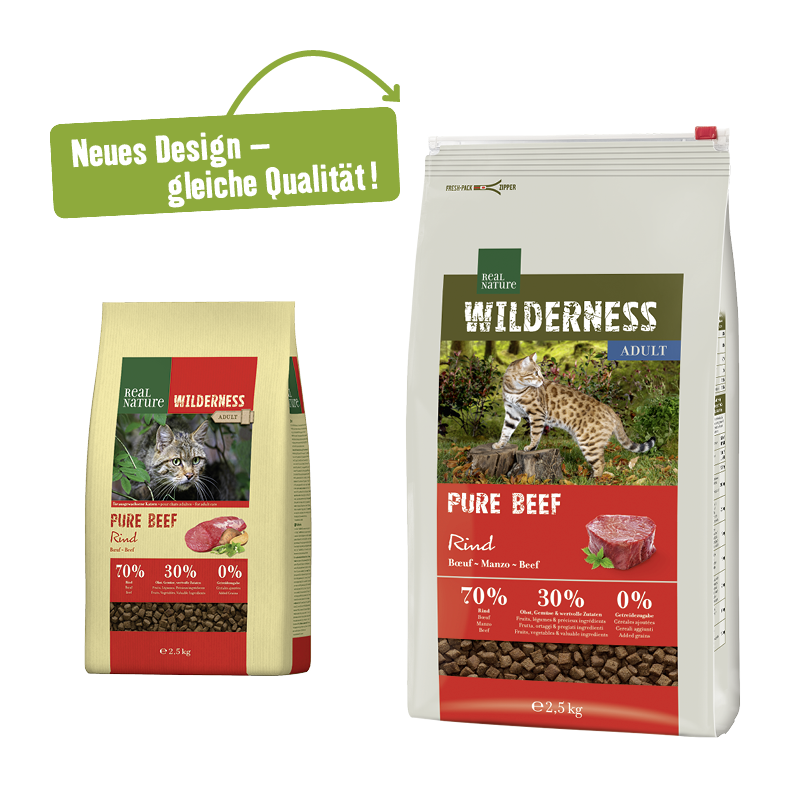 REAL NATURE Trockenfutter REAL NATURE WILDERNESS Pure Beef Adult 2,5 kg